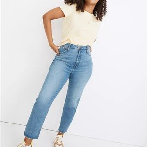 Madewell Classic Straight Jeans Cropped Distressed